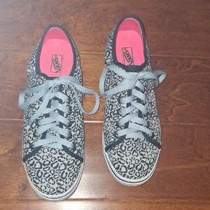 Vans Gray and Pink Speckled Sneakers with White Sole